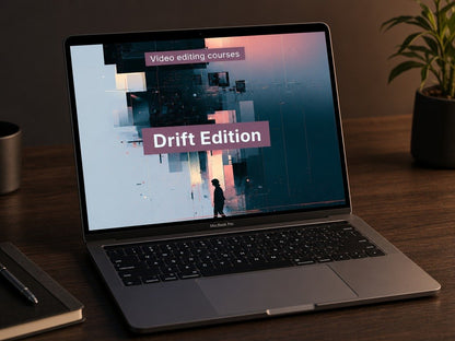 Laptop displaying "Drift Edition" course