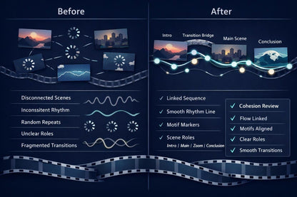 Before/after diagram