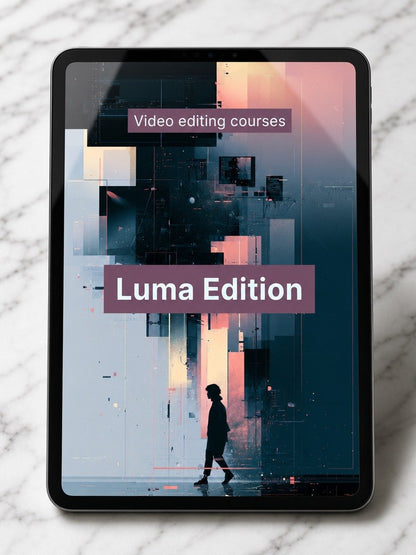 Tablet displaying "Luma Edition" course